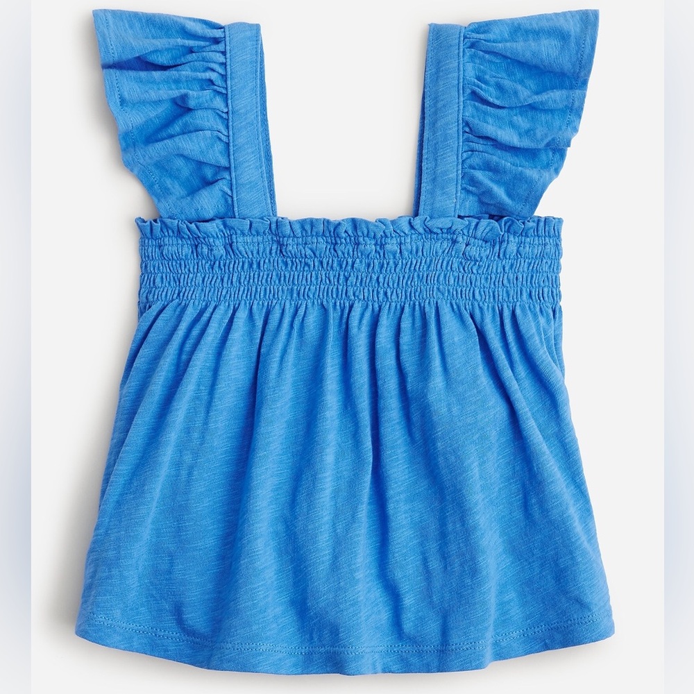 NWT! J.Crew Crewcuts Girls Ruffle Sleeve Tank Top Size XS